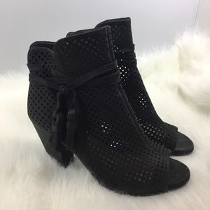 🔥SOLD🔥Vince Camuto Open Toe Perforated Bootie